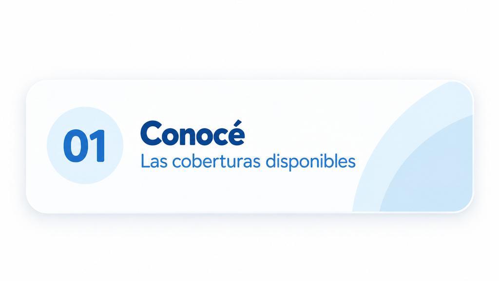 Conocé las coberturas disponibles