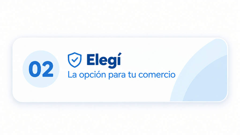 Elegí la opción para tu comercio